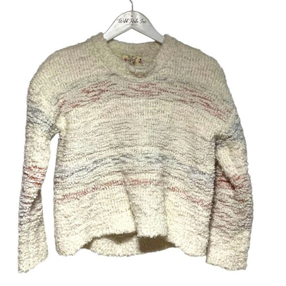 NWT Hippie Rose Ivory  Striped Sweater Medium Style PF9S20698 - Picture 1 of 17